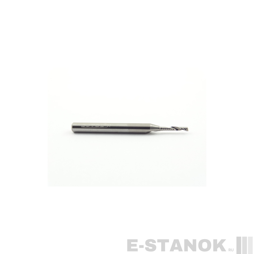 Однозаходная фреза DJTOL N: хвост. 3.175 мм, диам. 1.5 мм, реж. длина 8 мм