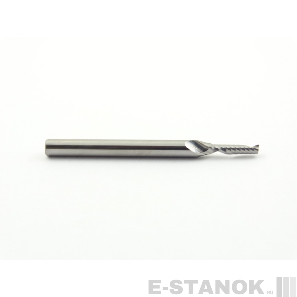 Однозаходная фреза DJTOL N: хвост. 3.175 мм, диам. 2 мм, реж. длина 8 мм