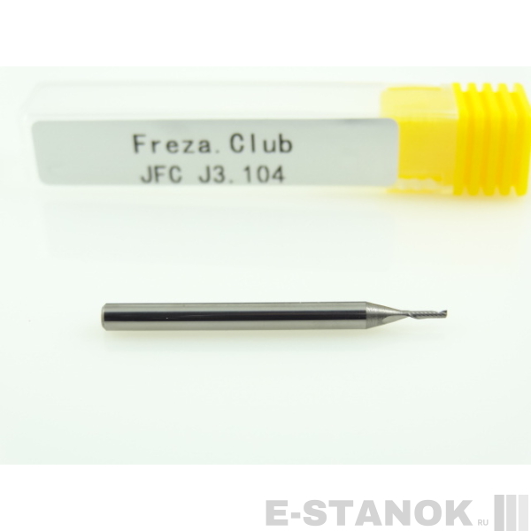 Однозаходная фреза JFC: диам. 1 мм, хвост. 3.175 мм, реж. длина 4 мм