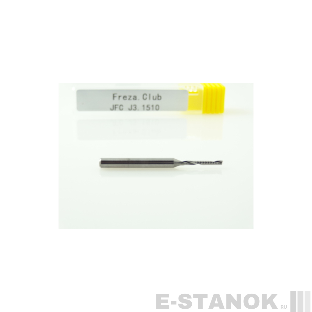 Однозаходная фреза JFC: диам. 1.5 мм, хвост. 3.175 мм, реж. длина 10 мм
