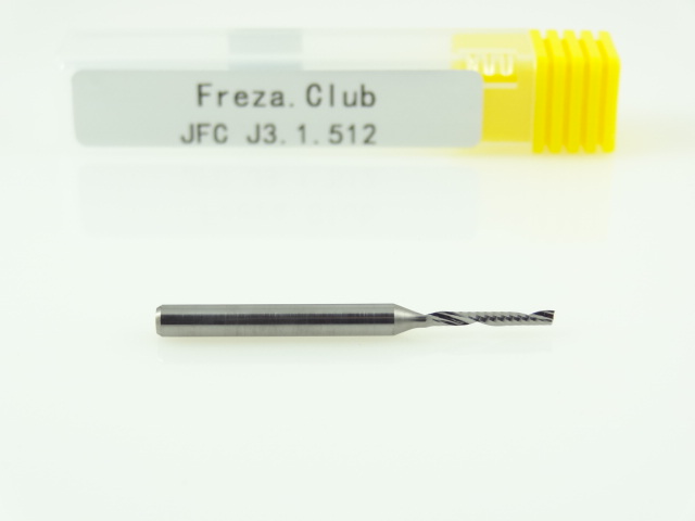 Однозаходная фреза JFC: диам. 1.5 мм, хвост. 3.175 мм, реж. длина 12 мм Однозаходная фреза JFC: диам. 1.5 мм, хвост. 3.175 мм, реж. длина 12 мм