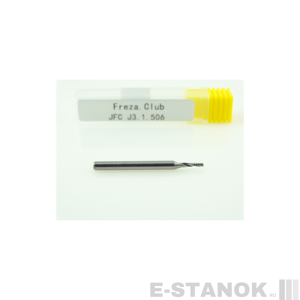 Однозаходная фреза JFC: диам. 1.5 мм, хвост. 3.175 мм, реж. длина 6 мм