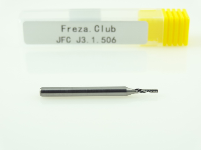 Однозаходная фреза JFC: диам. 1.5 мм, хвост. 3.175 мм, реж. длина 6 мм Однозаходная фреза JFC: диам. 1.5 мм, хвост. 3.175 мм, реж. длина 6 мм
