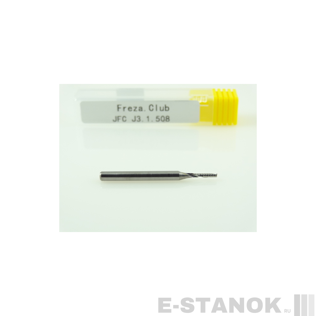 Однозаходная фреза JFC: диам. 1.5 мм, хвост. 3.175 мм, реж. длина 8 мм