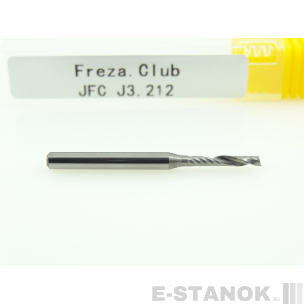 Однозаходная фреза JFC: диам. 2 мм, хвост. 3.175 мм, реж. длина 12 мм