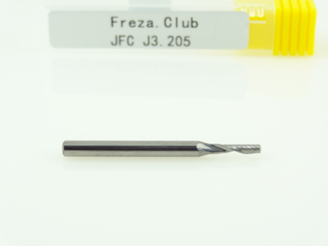 Однозаходная фреза JFC: диам. 2 мм, хвост. 3.175 мм, реж. длина 5 мм Однозаходная фреза JFC: диам. 2 мм, хвост. 3.175 мм, реж. длина 5 мм