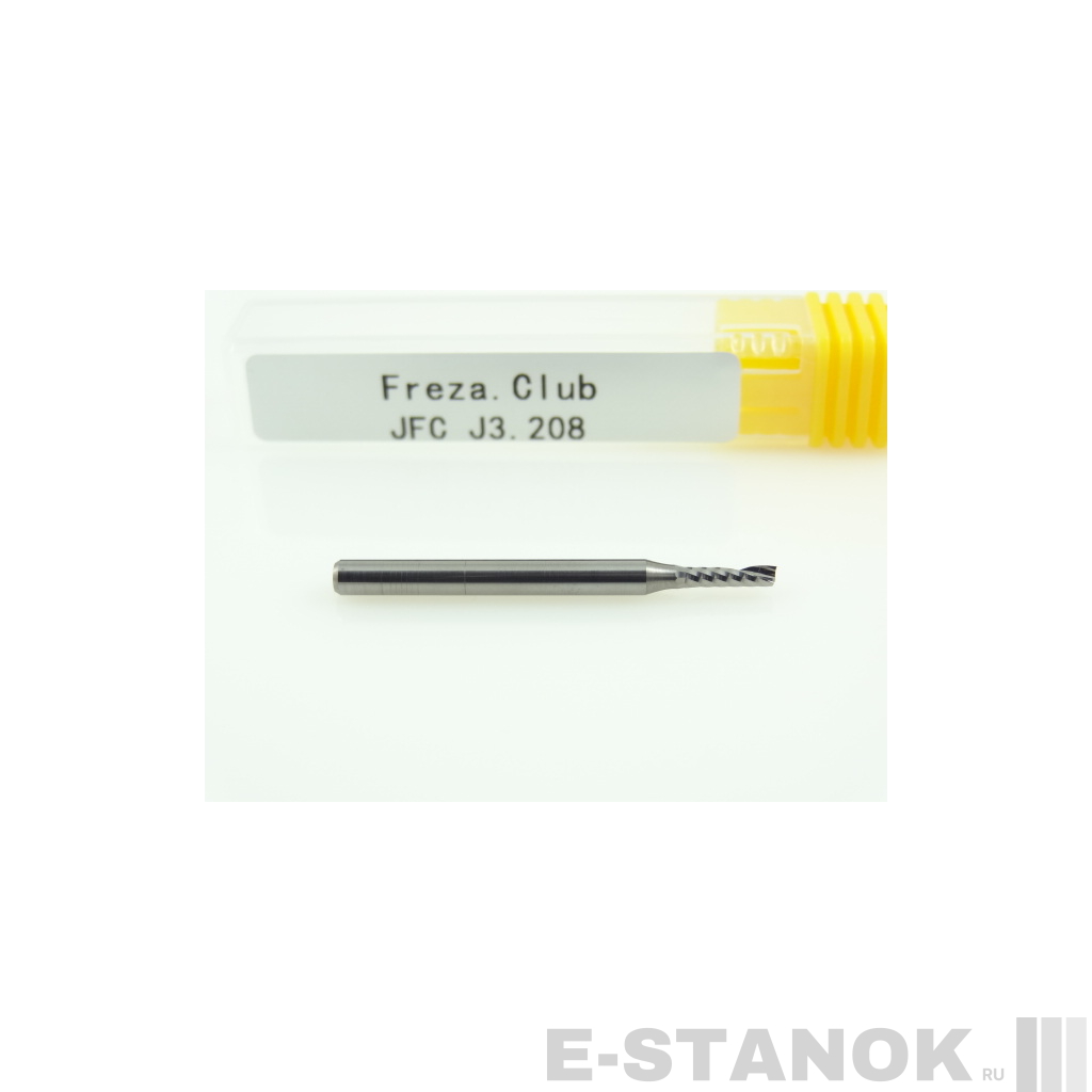 Однозаходная фреза JFC: диам. 2 мм, хвост. 3.175 мм, реж. длина 8 мм