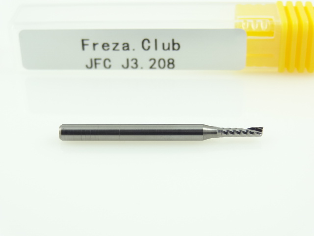 Однозаходная фреза JFC: диам. 2 мм, хвост. 3.175 мм, реж. длина 8 мм Однозаходная фреза JFC: диам. 2 мм, хвост. 3.175 мм, реж. длина 8 мм