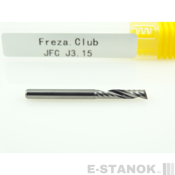 Однозаходная фреза JFC: диам. 3.175 мм, реж. длина 15 мм