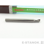 Однозаходная фреза по алюминию DJTOL 3A: диам. 3,175 мм, реж. длина 6 мм