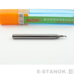 Однозаходная фреза по алюминию DJTOL A: диам. 1.5 мм, хвост. 3,175 мм, реж. длина 3 мм