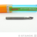 Однозаходная фреза по алюминию DJTOL A: диам. 3,175 мм, реж. длина 12 мм