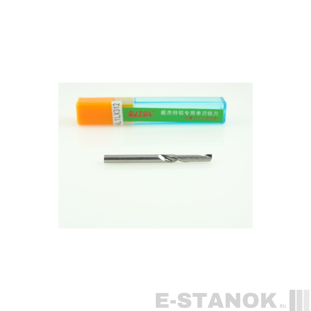 Однозаходная фреза по алюминию DJTOL A: диам. 3 мм, реж. длина 12 мм
