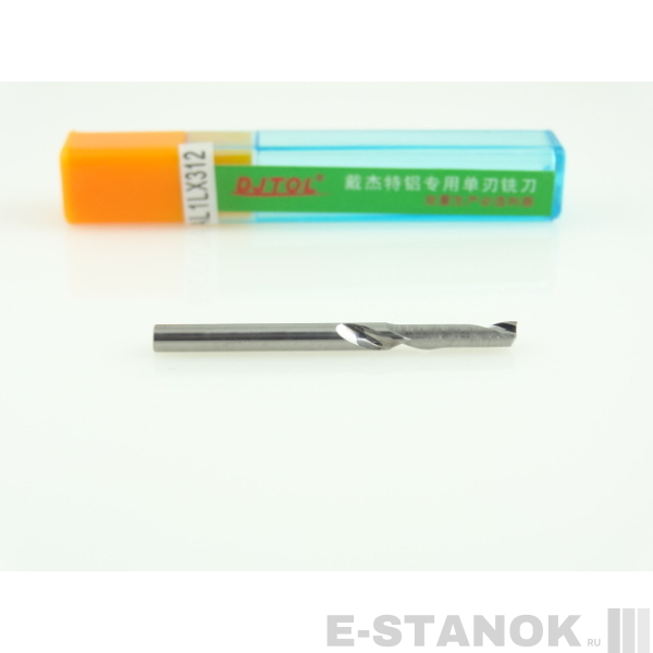 Однозаходная фреза по алюминию DJTOL A: диам. 3 мм, реж. длина 12 мм