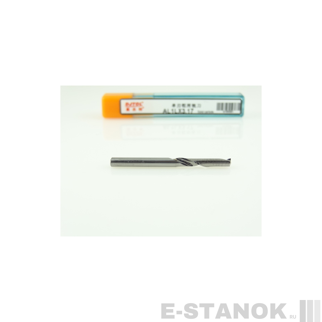 Однозаходная фреза по алюминию DJTOL A: диам. 3.175 мм, реж. длина 17 мм