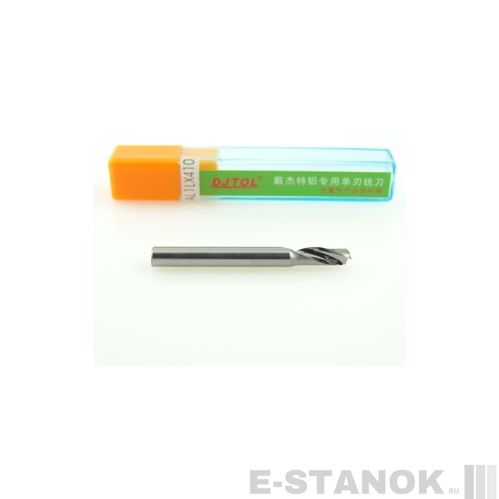 Однозаходная фреза по алюминию DJTOL A: диам. 4 мм, реж. длина 10 мм