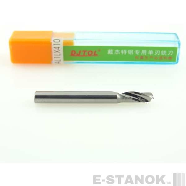 Однозаходная фреза по алюминию DJTOL A: диам. 4 мм, реж. длина 10 мм