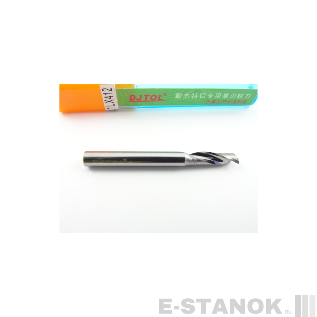Однозаходная фреза по алюминию DJTOL A: диам. 4 мм, реж. длина 12 мм