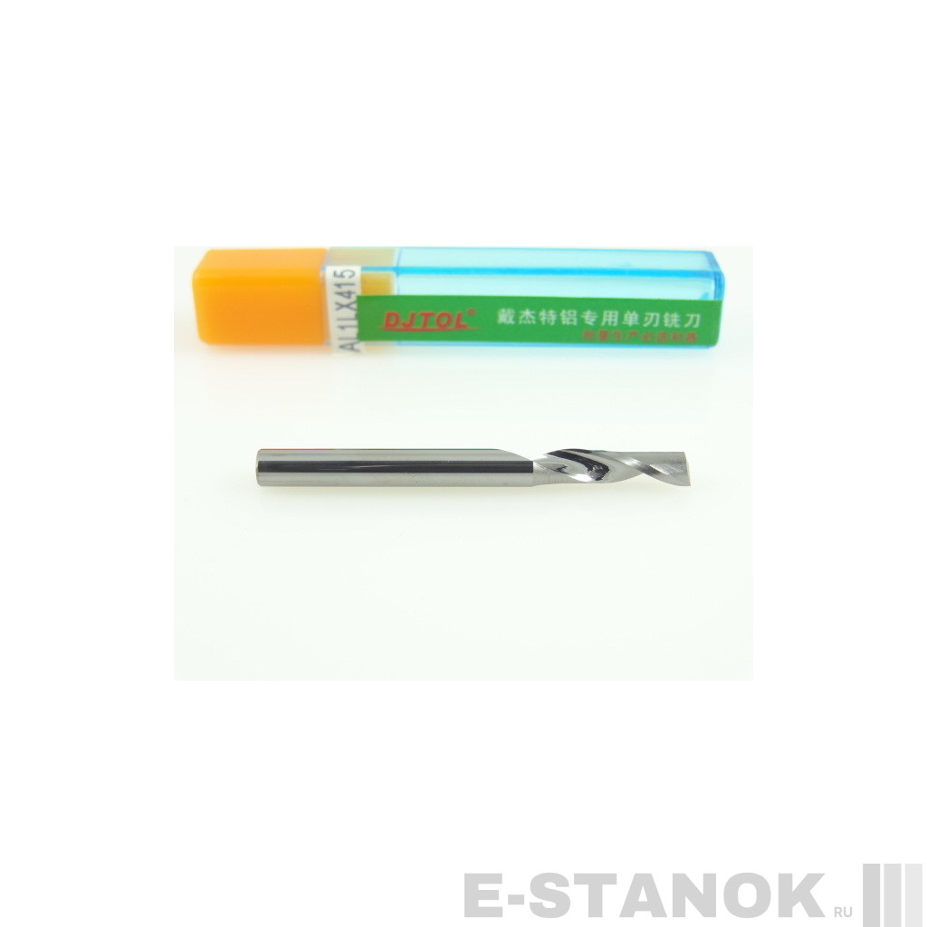 Однозаходная фреза по алюминию DJTOL A: диам. 4 мм, реж. длина 15 мм