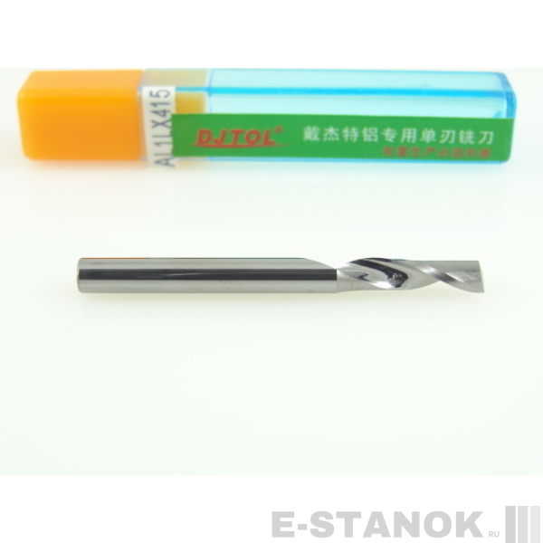 Однозаходная фреза по алюминию DJTOL A: диам. 4 мм, реж. длина 15 мм