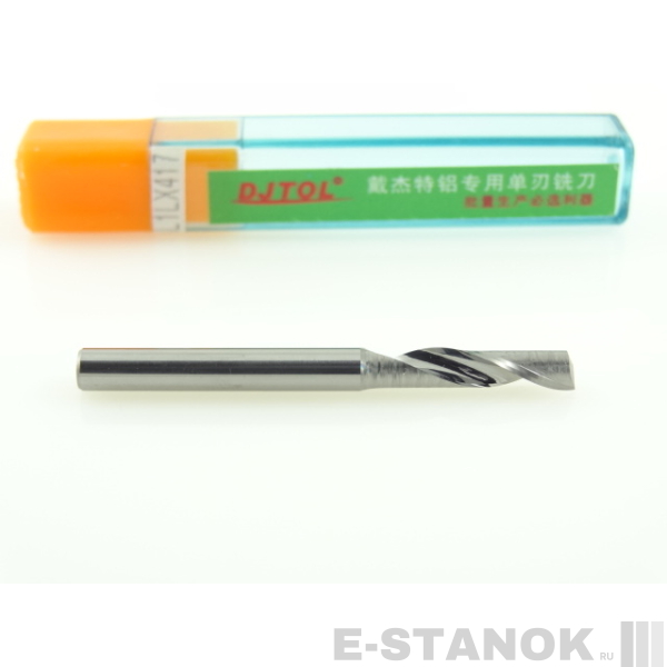 Однозаходная фреза по алюминию DJTOL A: диам. 4 мм, реж. длина 17 мм