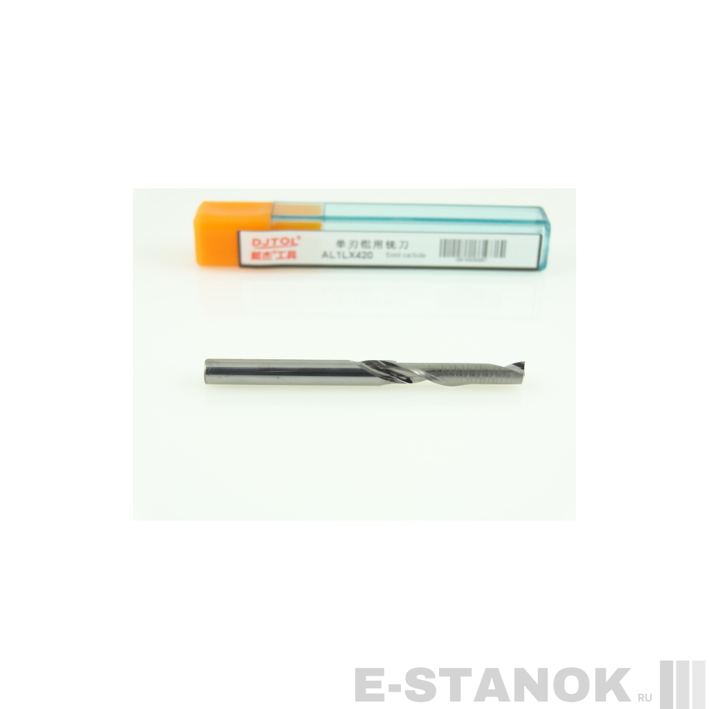 Однозаходная фреза по алюминию DJTOL A: диам. 4 мм, реж. длина 20 мм