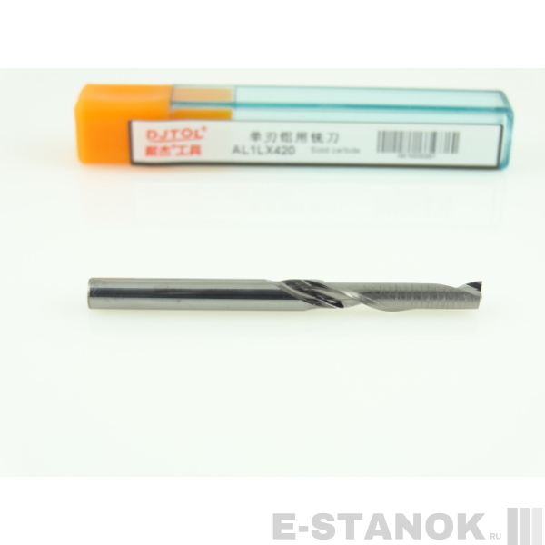 Однозаходная фреза по алюминию DJTOL A: диам. 4 мм, реж. длина 20 мм