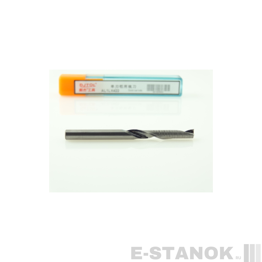Однозаходная фреза по алюминию DJTOL A: диам. 4 мм, реж. длина 22 мм