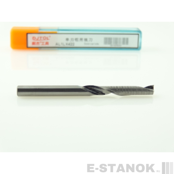 Однозаходная фреза по алюминию DJTOL A: диам. 4 мм, реж. длина 22 мм