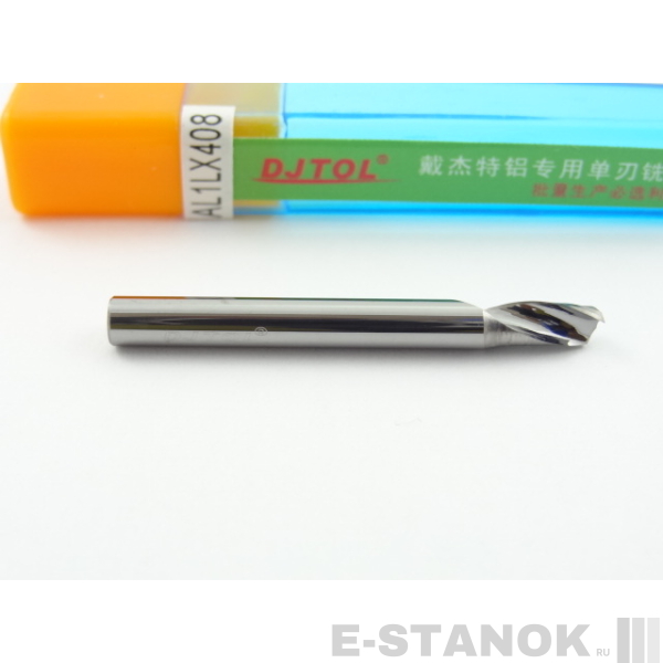 Однозаходная фреза по алюминию DJTOL A: диам. 4 мм, реж. длина 8 мм