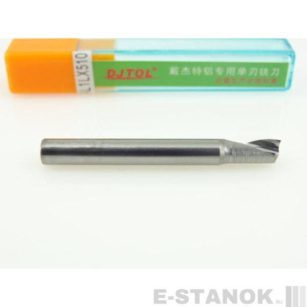 Однозаходная фреза по алюминию DJTOL A: диам. 5 мм, реж. длина 10 мм