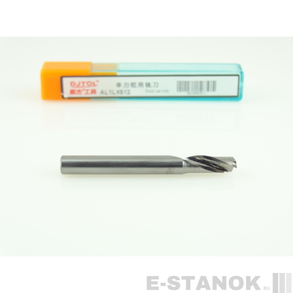 Однозаходная фреза по алюминию DJTOL A: диам. 5 мм, реж. длина 14 мм