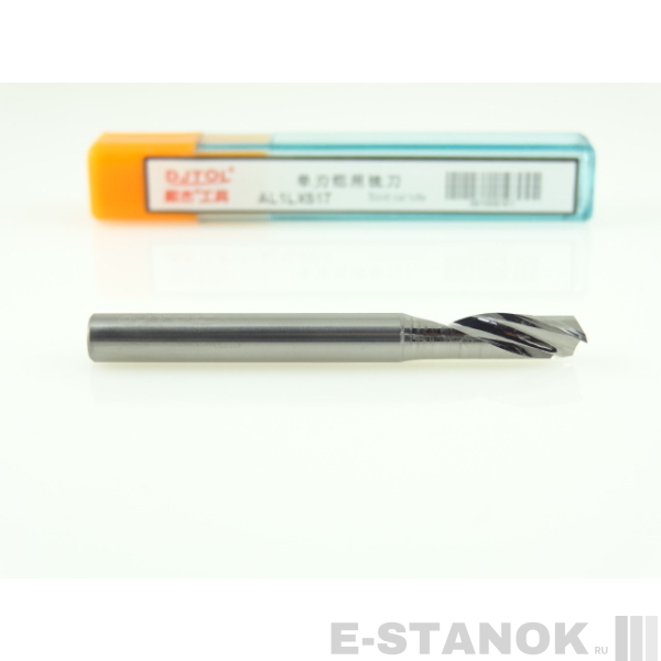 Однозаходная фреза по алюминию DJTOL A: диам. 5 мм, реж. длина 17 мм