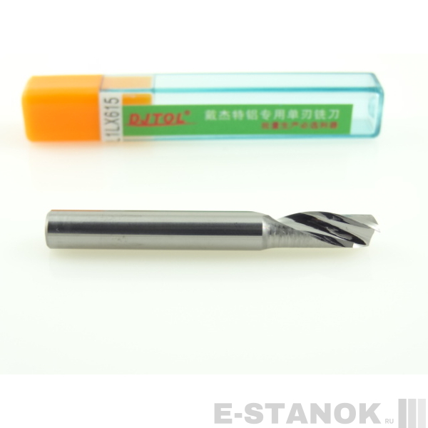 Однозаходная фреза по алюминию DJTOL A: диам. 6 мм, реж. длина 15 мм