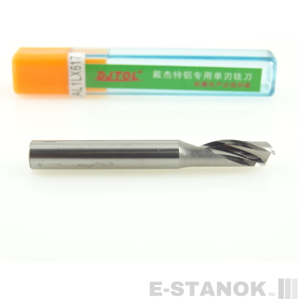 Однозаходная фреза по алюминию DJTOL A: диам. 6 мм, реж. длина 17 мм