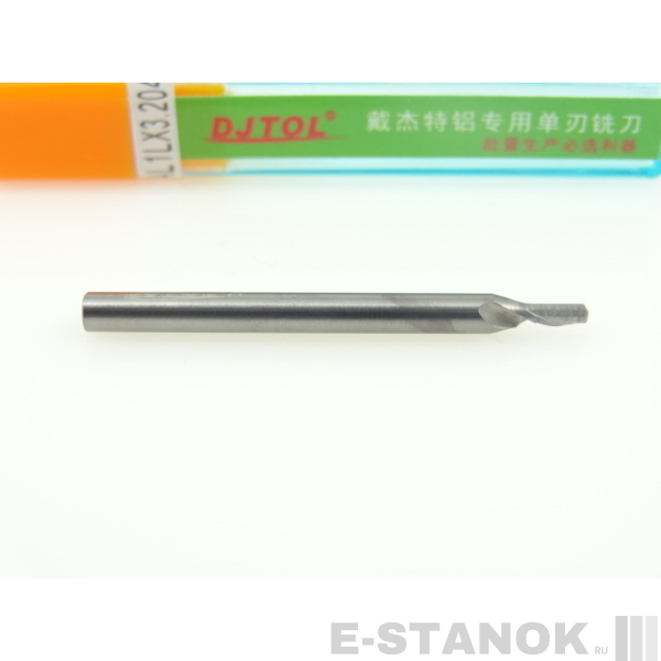 Однозаходная фреза по алюминию DJTOL A: хвост. 3,175 мм, диам. 2 мм, реж. длина 4 мм
