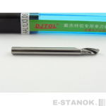 Однозаходная фреза по алюминию DJTOL AA: диам. 3,175 мм, реж. длина 6 мм