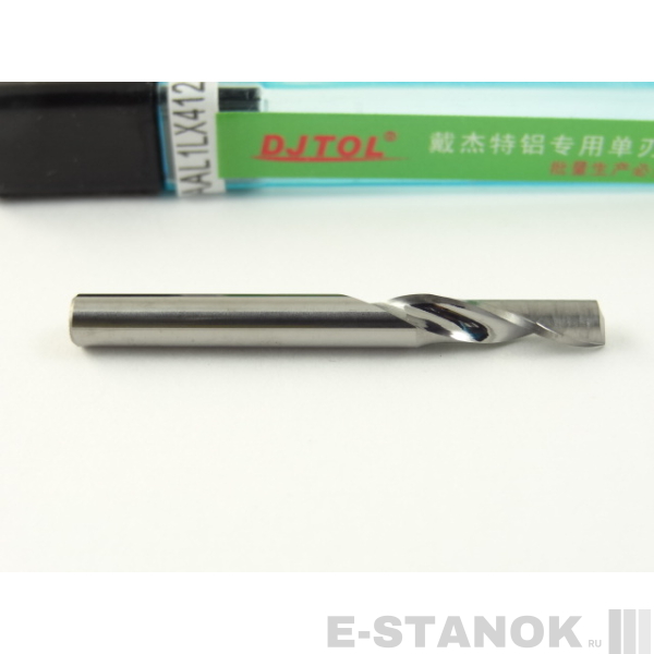 Однозаходная фреза по алюминию DJTOL AA: диам. 4 мм, реж. длина 12 мм