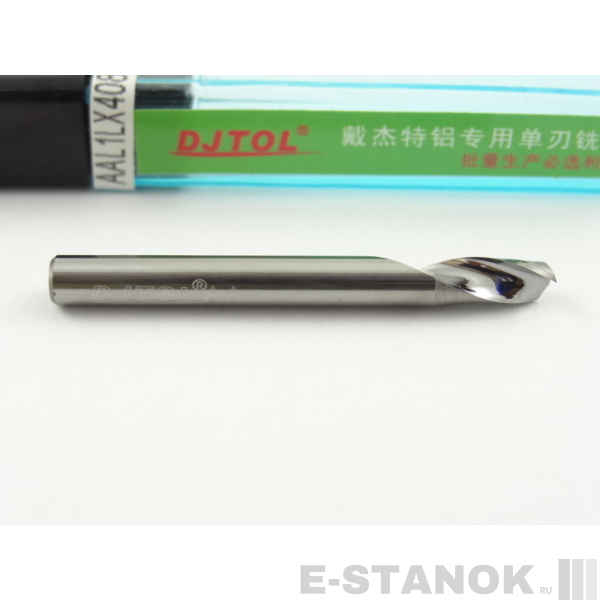 Однозаходная фреза по алюминию DJTOL AA: диам. 4 мм, реж. длина 8 мм