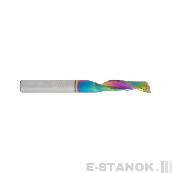 Однозаходная фреза по алюминию WoodWork: диам. 5 мм, реж. длина 22 мм