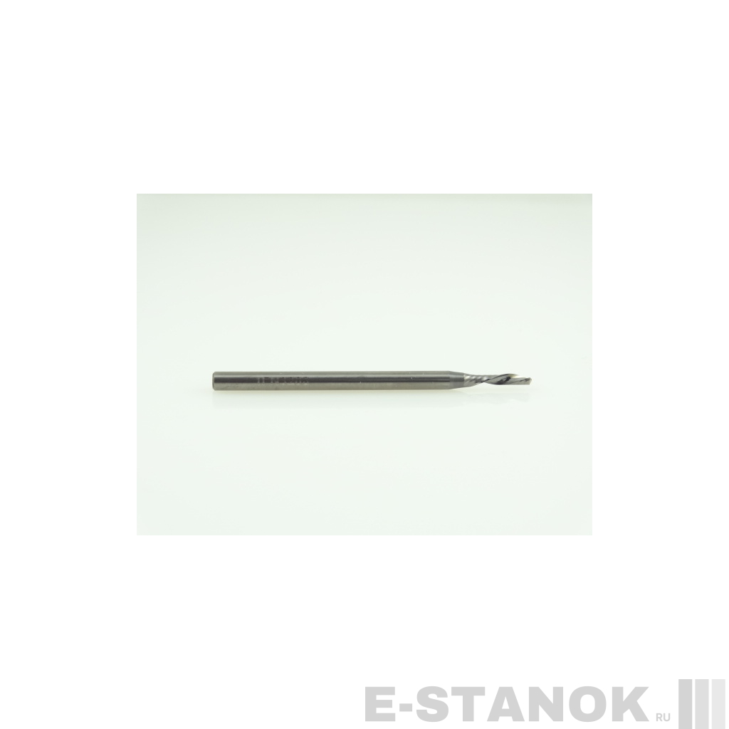 Однозаходная фреза стружка вниз Альма+: диам. 2 мм, хвост. 3 мм, реж. длина 8 мм