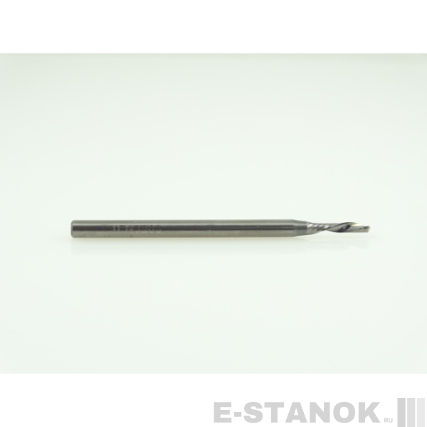 Однозаходная фреза стружка вниз Альма+: диам. 2 мм, хвост. 3 мм, реж. длина 8 мм