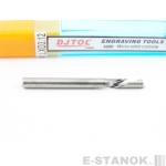 Однозаходная фреза стружка вниз DJTOL A: диам. 3.175 мм, реж. длина 12 мм