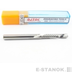 Однозаходная фреза стружка вниз DJTOL A: диам. 4 мм, реж. длина 22 мм