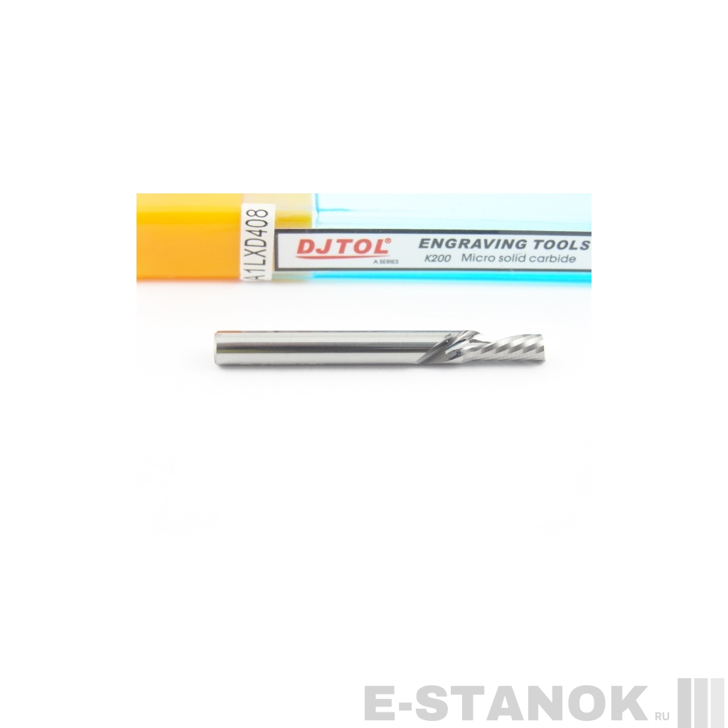 Однозаходная фреза стружка вниз DJTOL A: диам. 4 мм, реж. длина 8 мм