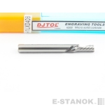 Однозаходная фреза стружка вниз DJTOL A: диам. 4 мм, реж. длина 8 мм