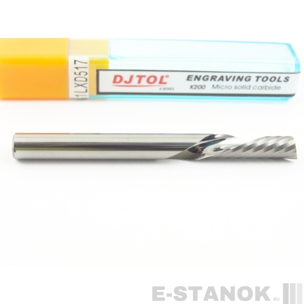 Однозаходная фреза стружка вниз DJTOL A: диам. 5 мм, реж. длина 17 мм