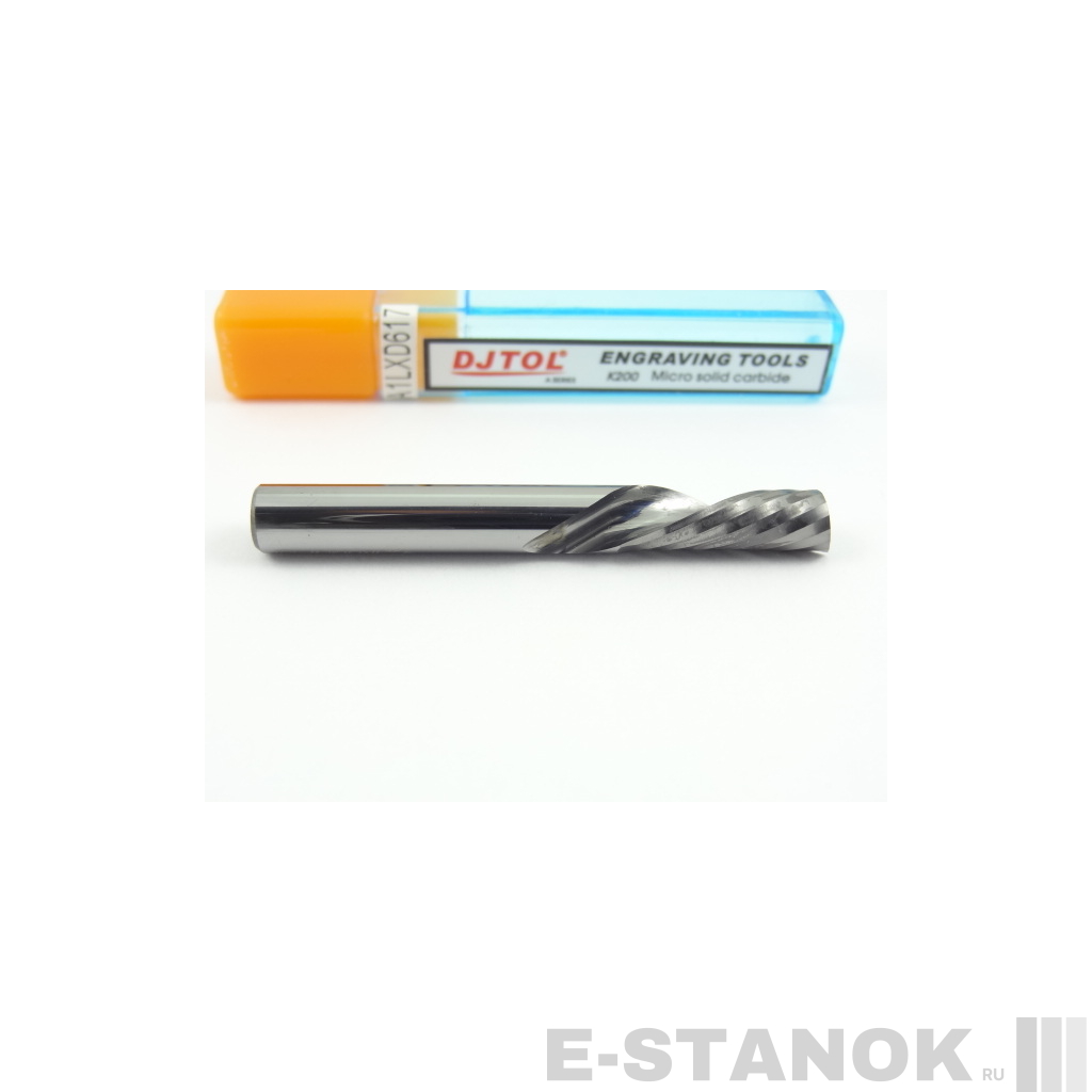 Однозаходная фреза стружка вниз DJTOL A: диам. 6 мм, реж. длина 17 мм