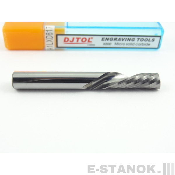 Однозаходная фреза стружка вниз DJTOL A: диам. 6 мм, реж. длина 17 мм