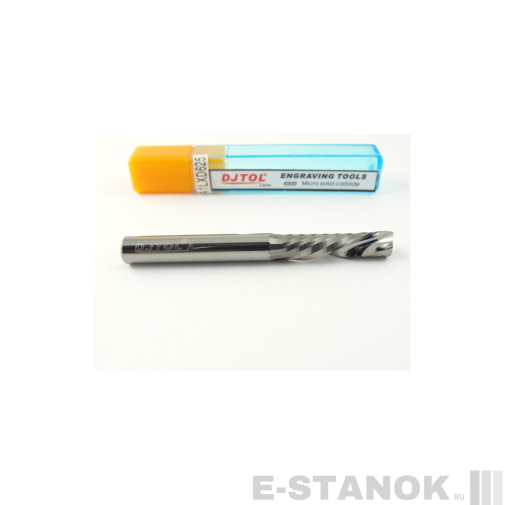 Однозаходная фреза стружка вниз DJTOL A: диам. 6 мм, реж. длина 25 мм